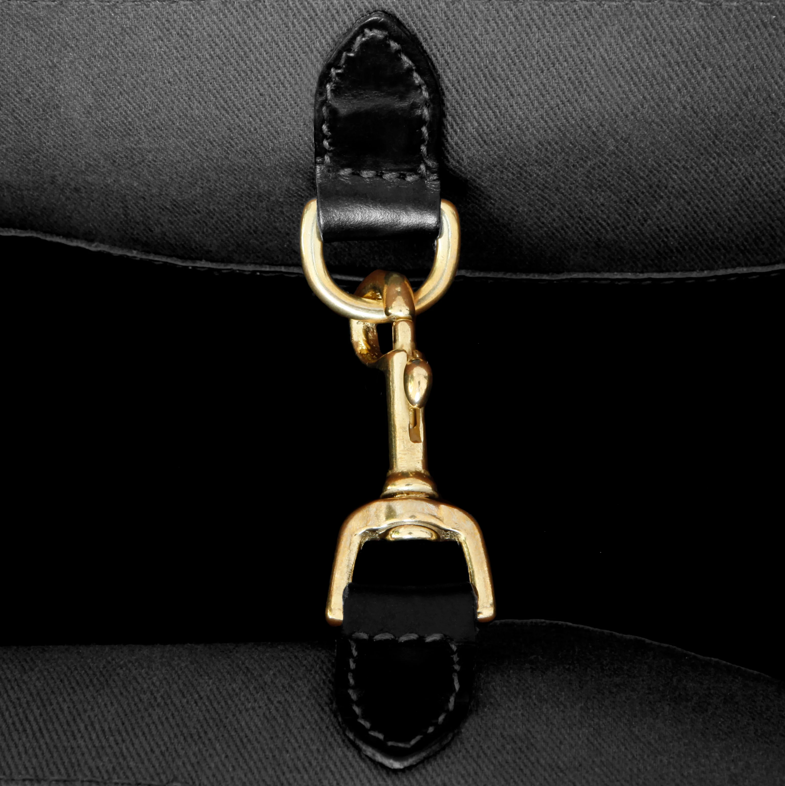 Canvas Bucket Bag Black - Image 3