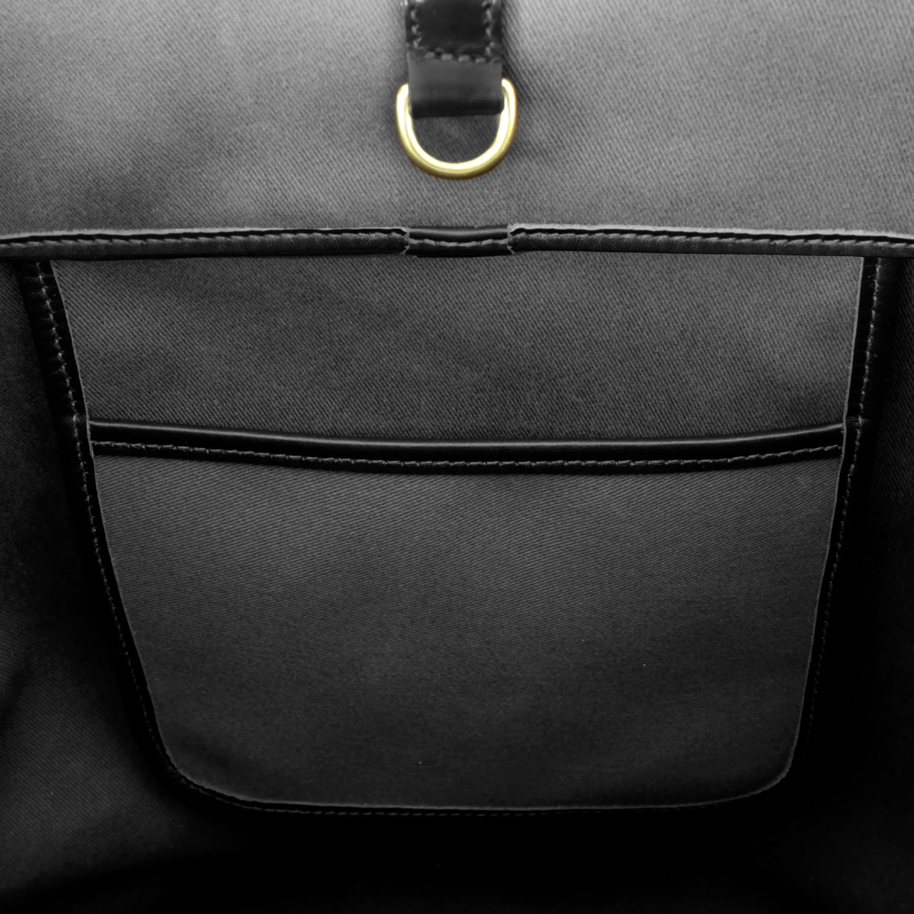 Canvas Bucket Bag Black - Image 4