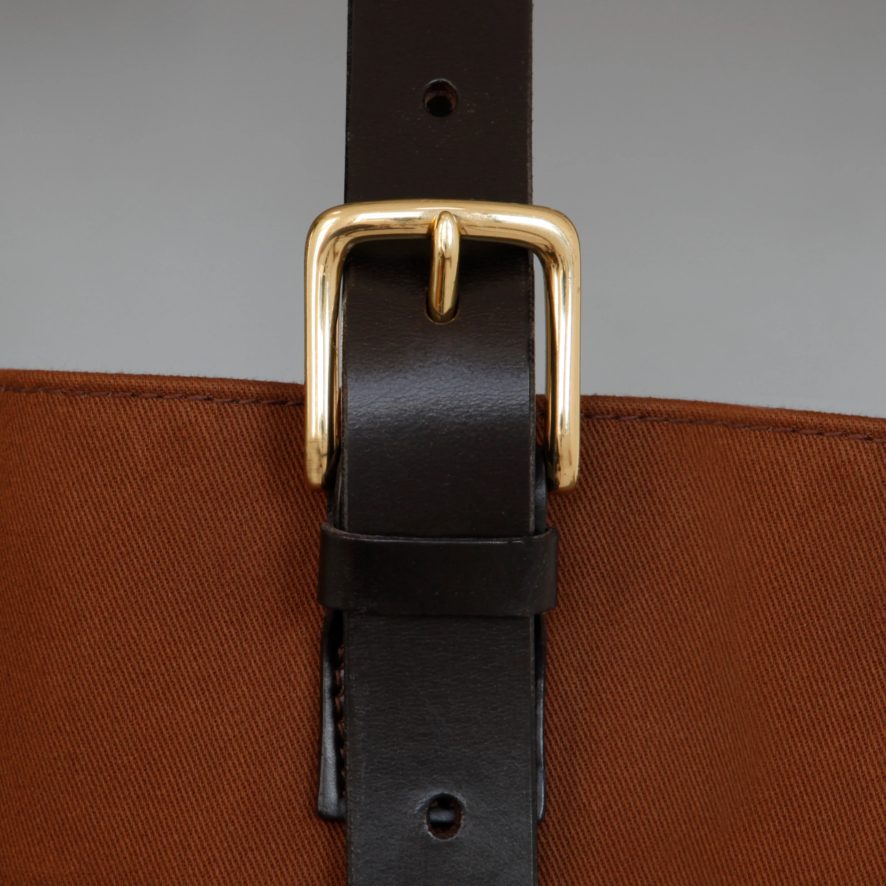 Canvas Bucket Bag Brown - Image 3