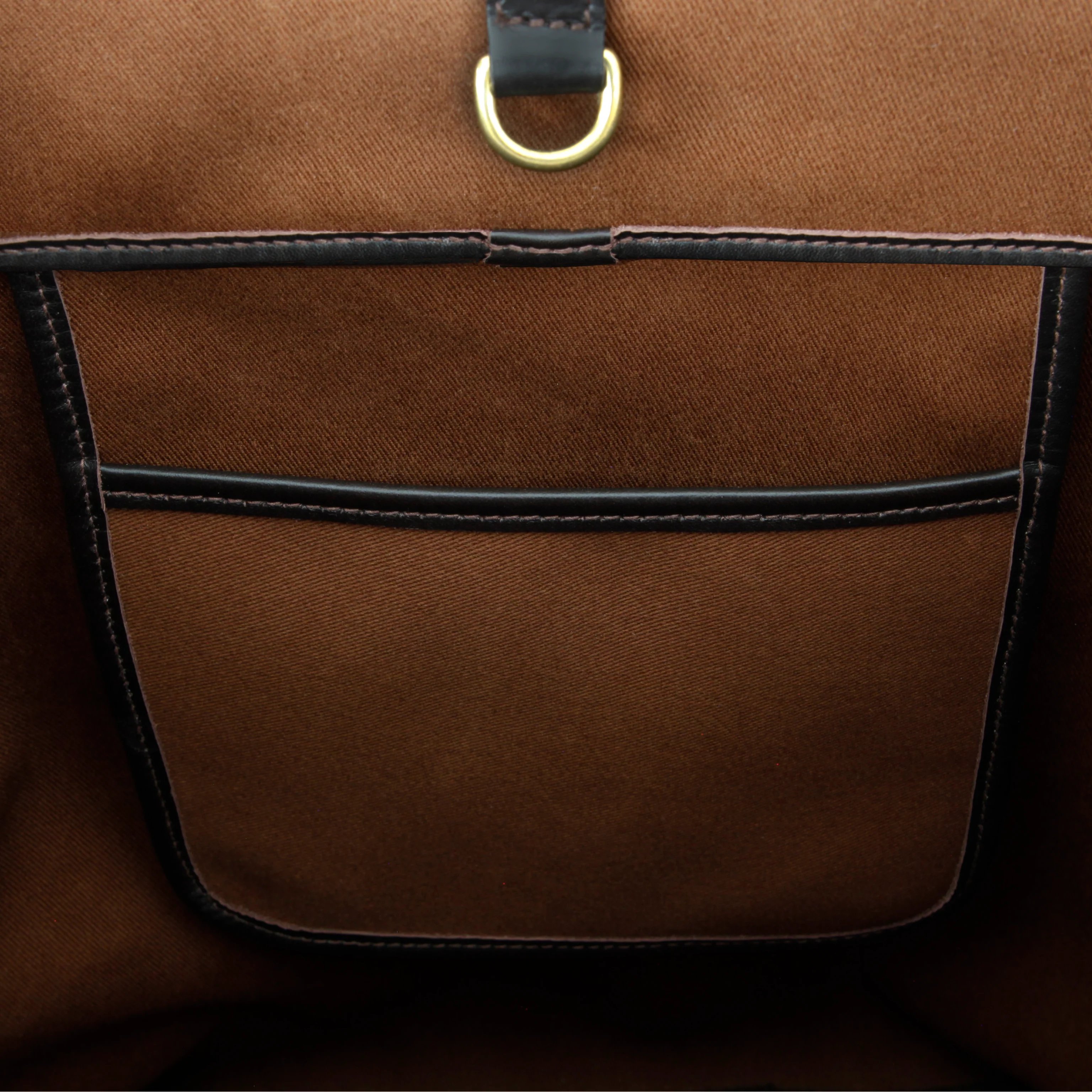 Canvas Bucket Bag Brown - Image 4