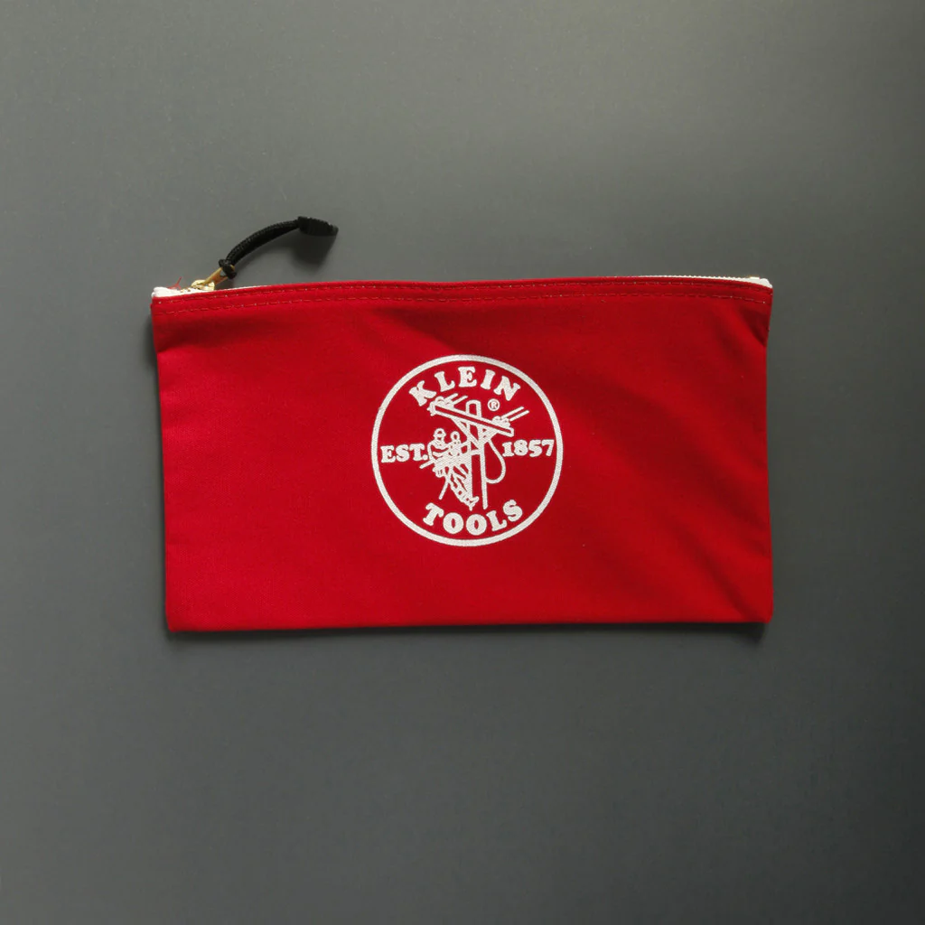 Canvas Zipper Bag Red