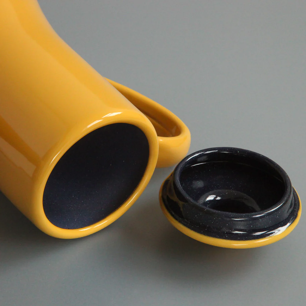 Enamel Coffee Pot Mustard - Image 2