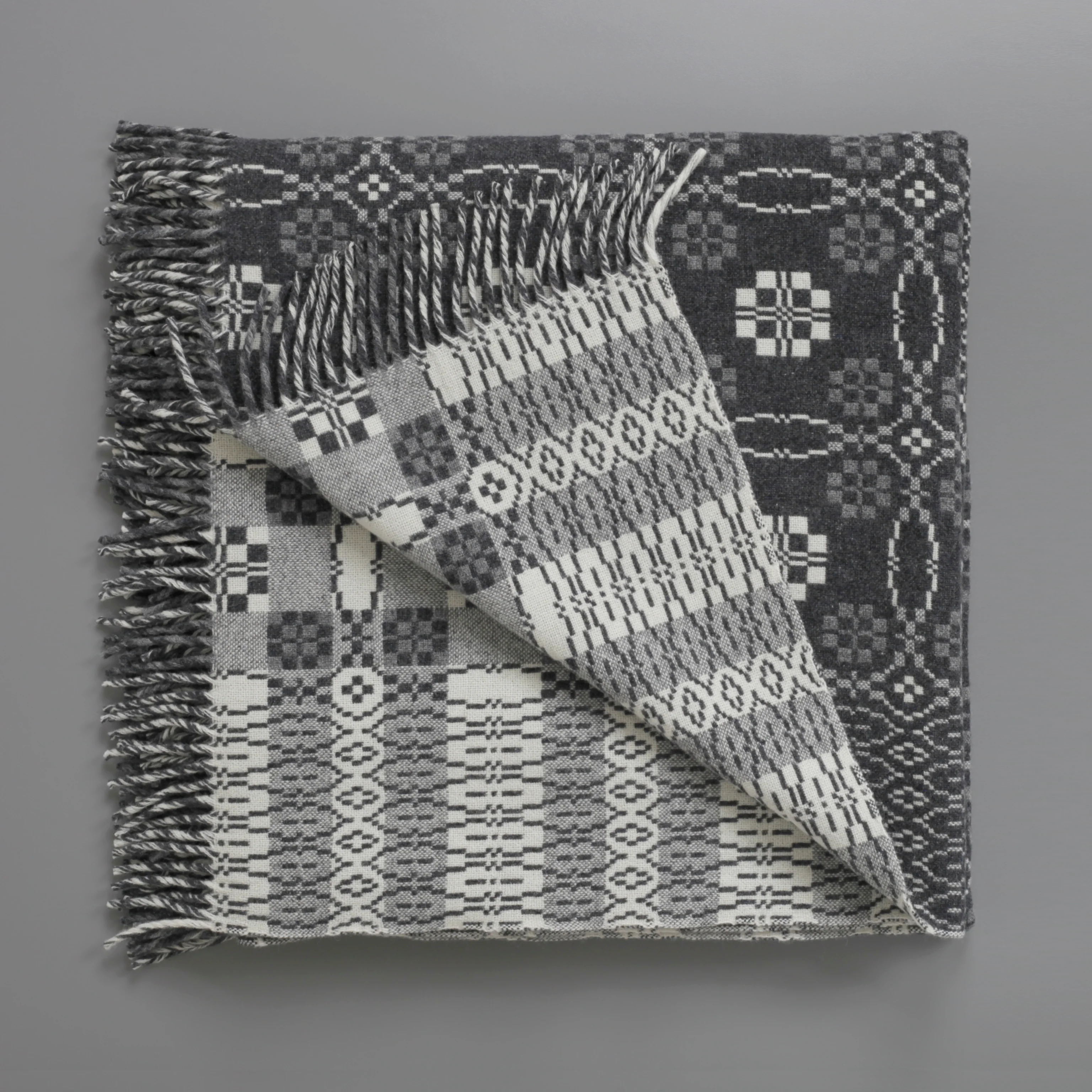Welsh Tapestry Blanket Charcoal - Image 2